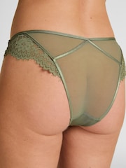Hunkemoller Green High Leg Brazilian Valora Knickers - Image 3 of 5