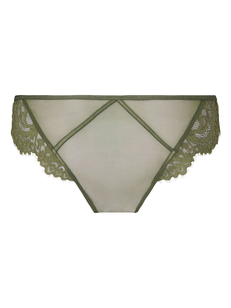 Hunkemoller Green High Leg Brazilian Valora Knickers - Image 5 of 5