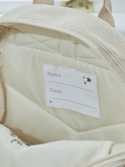 My 1st Years Personalised Breakfast Club Ecru Cord Backpack - Image 4 of 4