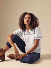 M&Co Blue Cropped Jeans - Image 2 of 4