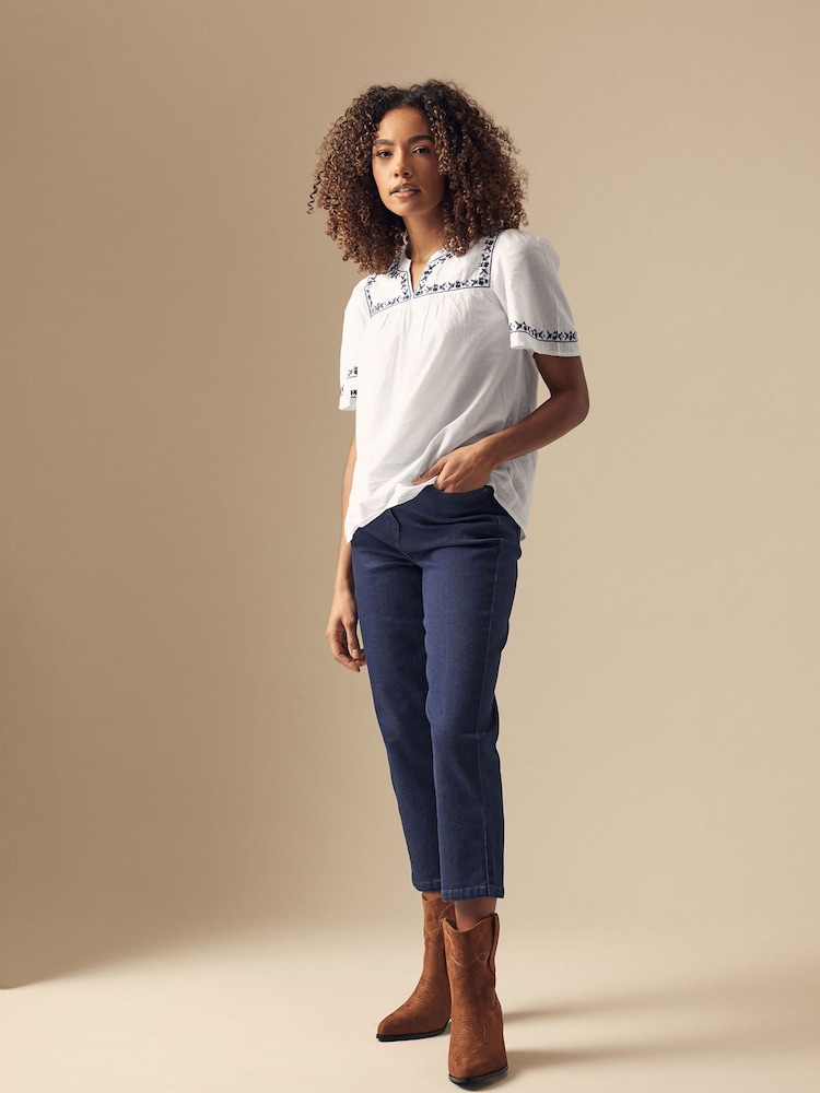 M&Co Blue Cropped Jeans - Image 4 of 4