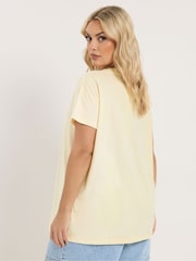 Yours Curve White Beaded Lemon Graphic T-Shirt - Image 3 of 5