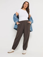 Yours Curve Brown Airflow Balloon Trousers - Image 2 of 5
