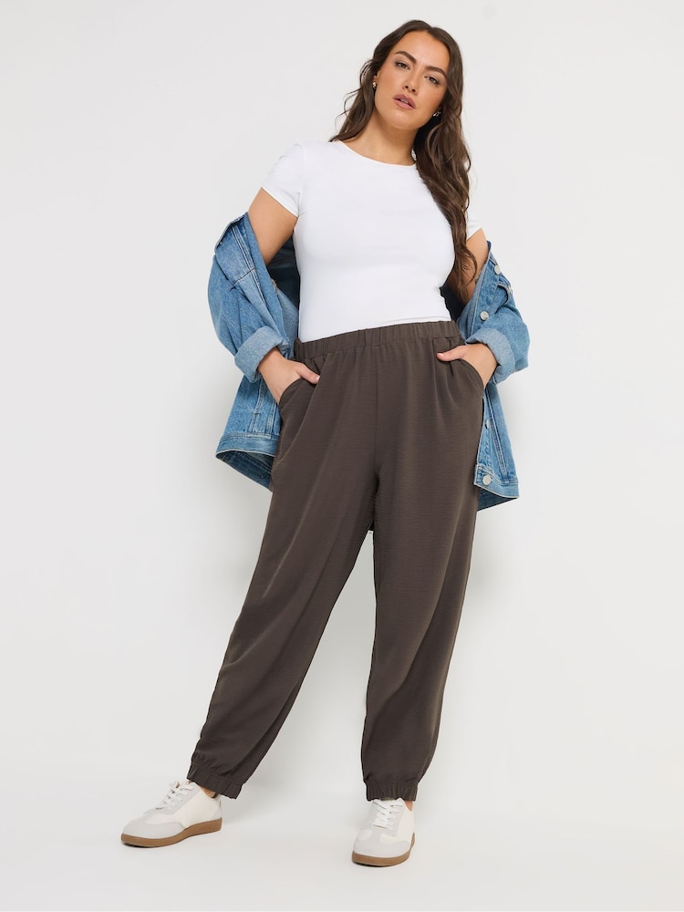 Yours Curve Brown Airflow Balloon Trousers - Image 2 of 5