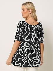 Yours Curve Black Boho Blouse - Image 3 of 5