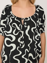 Yours Curve Black Boho Blouse - Image 4 of 5