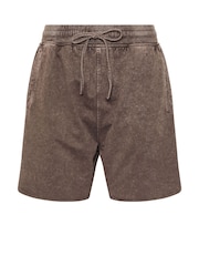 Long Tall Sally Brown Acid Wash Shorts - Image 2 of 2