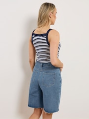 Long Tall Sally Blue Denim Bermuda Shorts - Image 3 of 5