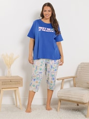 Yours Curve Natural Cropped Pyjamas Bottoms - Image 2 of 5