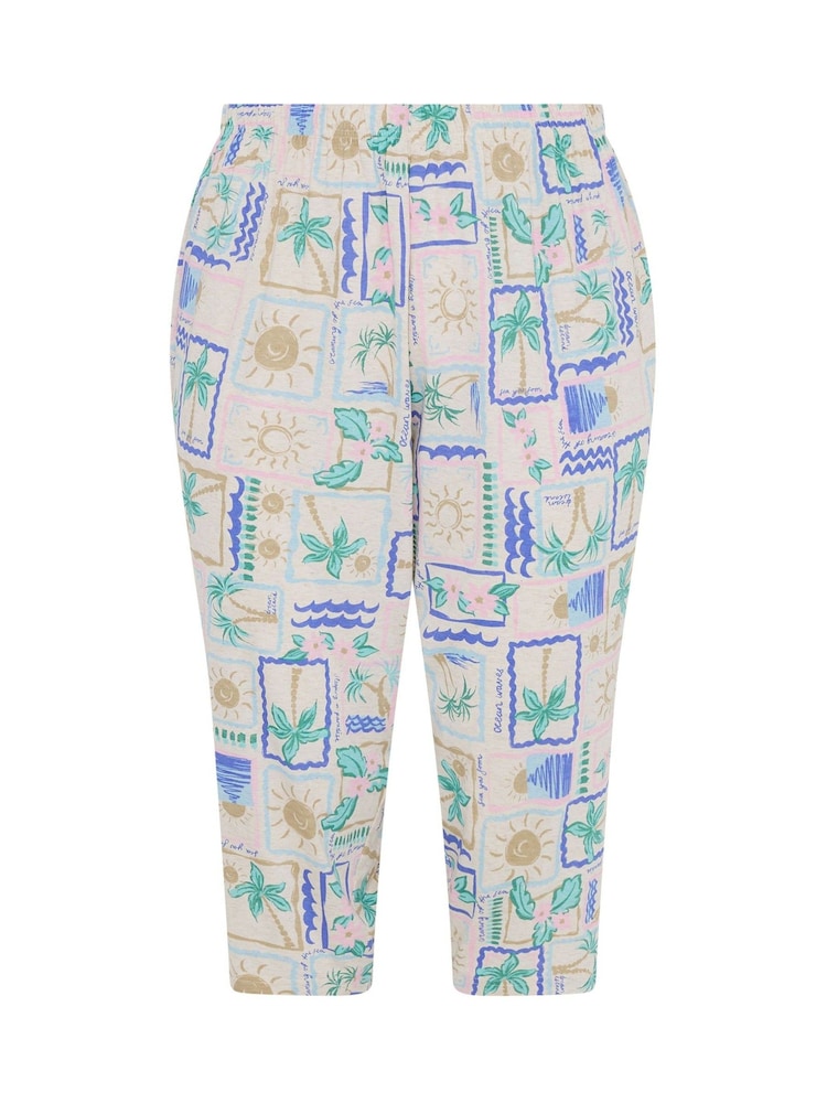 Yours Curve Natural Cropped Pyjamas Bottoms - Image 5 of 5