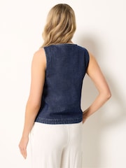 Long Tall Sally Blue Denim Waistcoat - Image 3 of 5