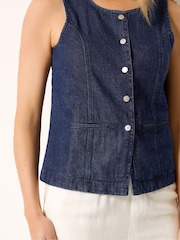 Long Tall Sally Blue Denim Waistcoat - Image 4 of 5