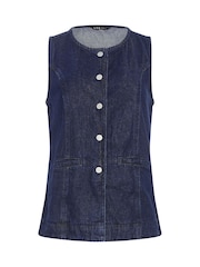 Long Tall Sally Blue Denim Waistcoat - Image 5 of 5