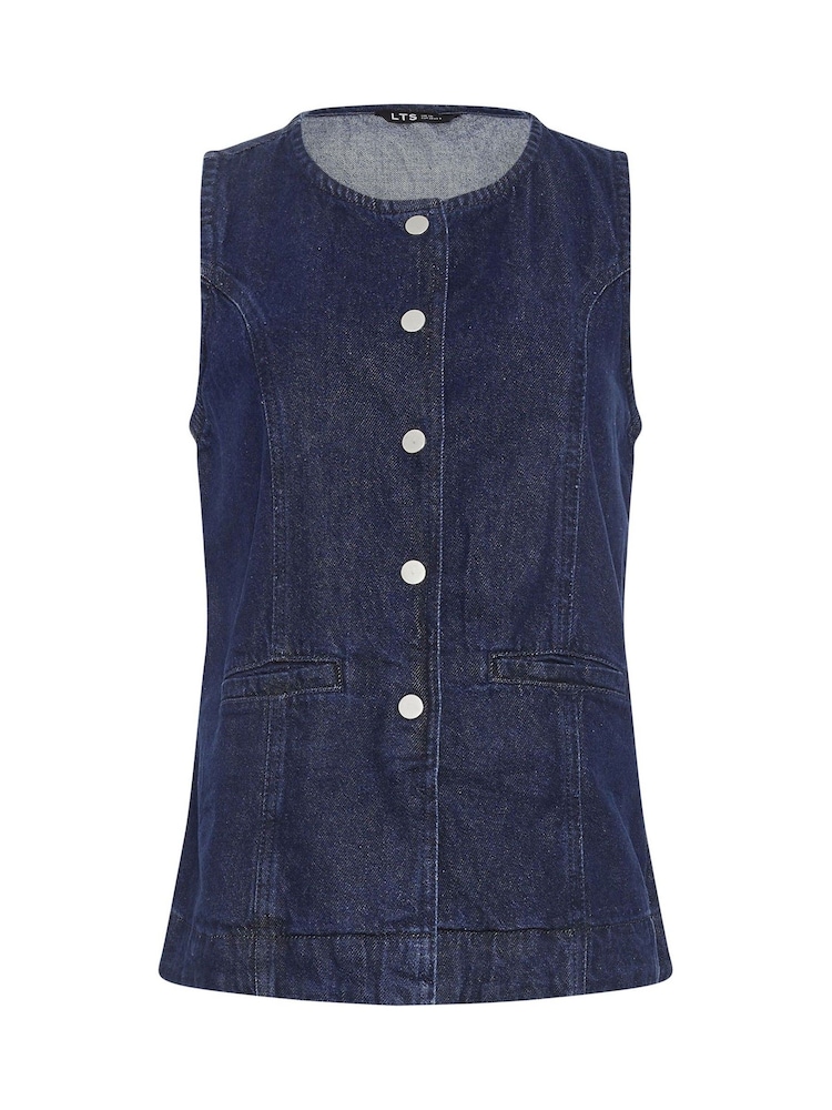 Long Tall Sally Blue Denim Waistcoat - Image 5 of 5