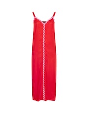 Yours Curve Red Contrast Maxi Dress - Image 5 of 5