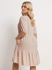 Ροζ - Μίνι φόρεμα με τιράντες Yours Curve Ditsy σε λεπτή γραμμή - Εικόνα 3 από 5