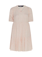 Ροζ - Μίνι φόρεμα με τιράντες Yours Curve Ditsy σε λεπτή γραμμή - Εικόνα 5 από 5