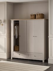 Stone Malvern Statement 4 door, 2 drawers Wardrobe - Image 3 of 9