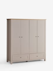 Stone Malvern Statement 4 door, 2 drawers Wardrobe - Image 8 of 9
