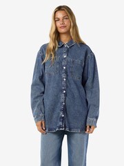 NOISY MAY Blue Denim Shacket - Image 2 of 4
