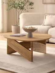 Mid Natural Arches Mango Wood Effect Standard Coffee Table - Image 1 of 7
