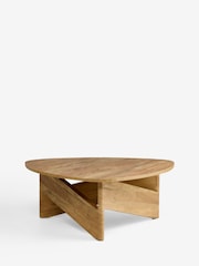 Mid Natural Arches Mango Wood Effect Standard Coffee Table - Image 5 of 7