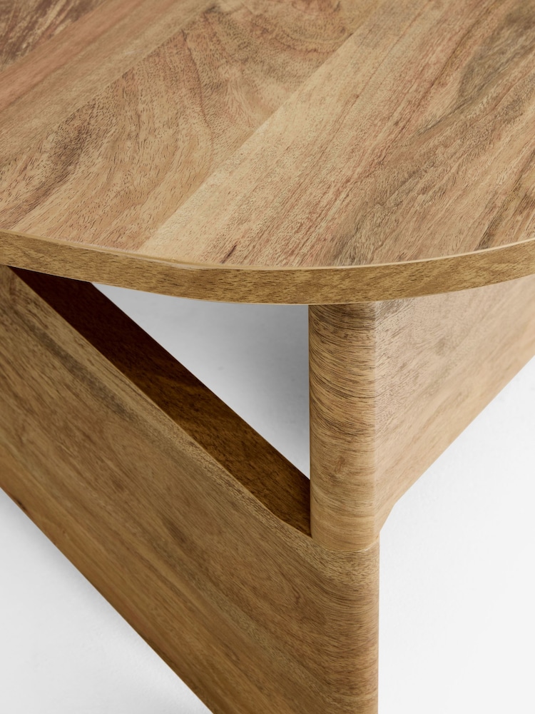 Mid Natural Arches Mango Wood Effect Standard Coffee Table - Image 7 of 7 Mid Natural Arches Mango Wood Effect Standard Coffee Table - Image 7 of 7