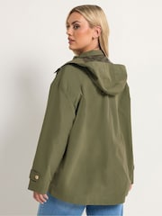 Yours Curve Green Military Button Jacket - Image 4 of 6