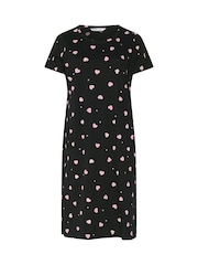Yours Curve Black Midaxi Nightdress - Image 5 of 5