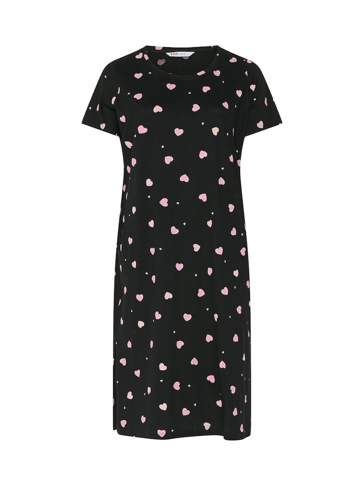 Yours Curve Black Midaxi Nightdress - Image 5 of 5