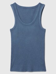 Gap Blue Soft Ribbed Sleeveless Vest Top - Image 5 of 5