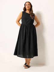 Yours Curve Black Midi Dress - Image 2 of 4