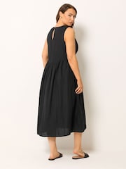 Yours Curve Black Midi Dress - Image 3 of 4