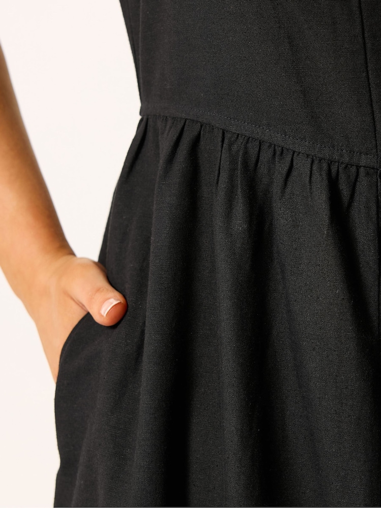 Yours Curve Black Midi Dress - Image 4 of 4