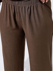 Yours Curve Limited Textured Wide Leg Trousers - Imagen 5 de 6