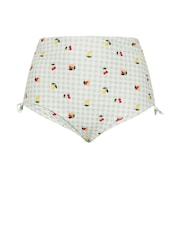 Yours Curve Green Limited Gingham Knitted Bikini - Image 5 of 6