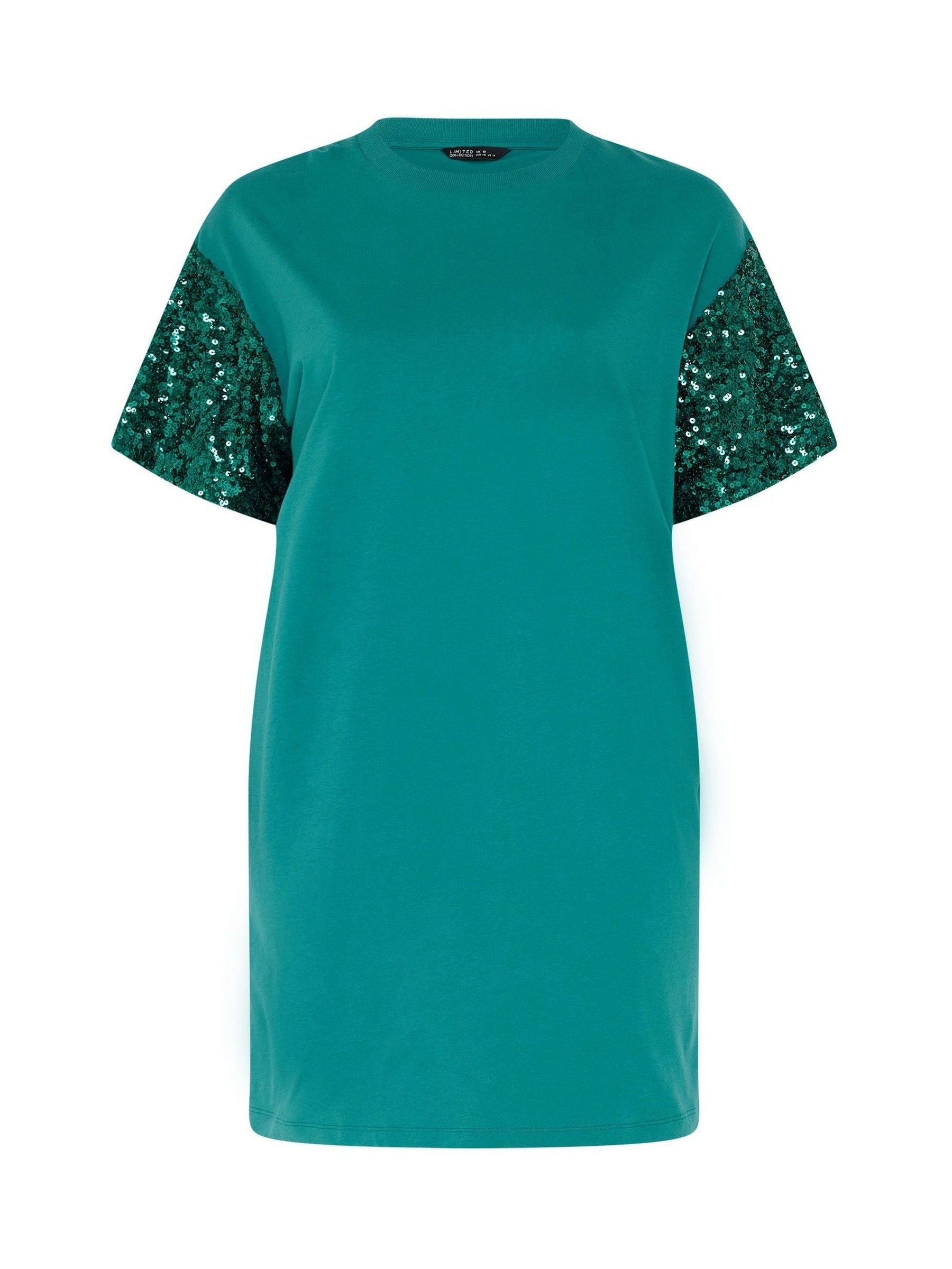 green sequin t shirt dress Sequin Santa Baby Tee Dress