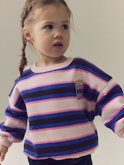 Pink/Brown Crew Neck Sweatshirt (3mths-7yrs) - Image 1 of 8