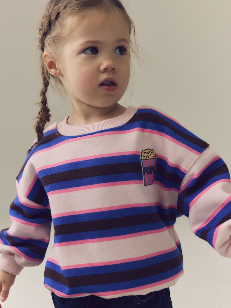 Pink/Brown Crew Neck Sweatshirt (3mths-7yrs) - Image 1 of 8