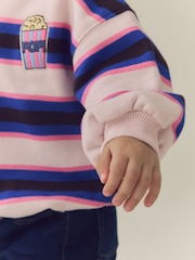 Pink/Brown Crew Neck Sweatshirt (3mths-7yrs) - Image 3 of 8