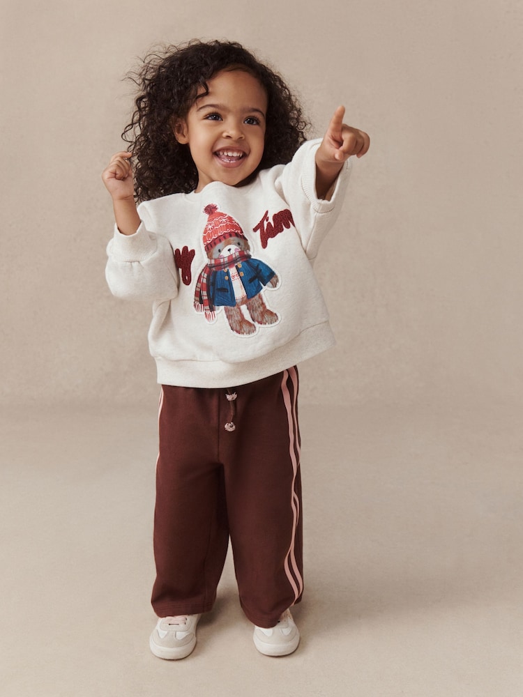 Cream Bear Crew Neck Sweatshirt (3mths-7yrs) - Image 2 of 9 Cream Bear Crew Neck Sweatshirt (3mths-7yrs) - Image 2 of 9