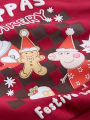 أحمر/وردي - Peppa Pig Christmas Sweatshirt and Trousers Set (9mths-7yrs) - Image 7 of 8