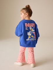 Blue Daisy Duck Long Sleeve Crew Sweatshirt and Leggings Set (6mths-7yrs) - Image 1 of 4