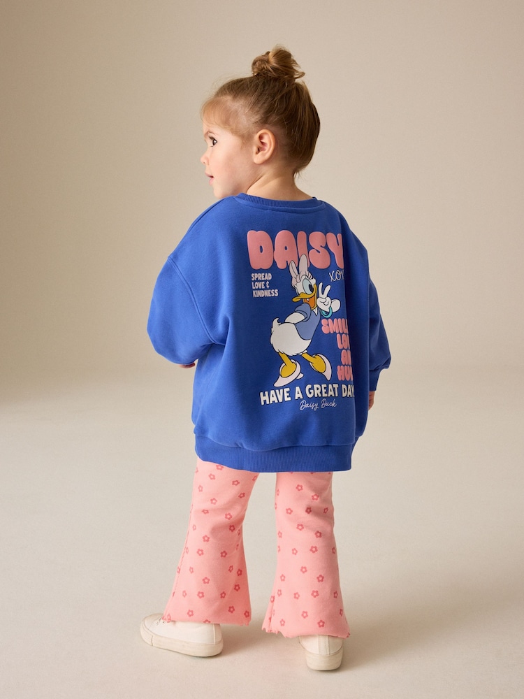 Blue Daisy Duck Long Sleeve Crew Sweatshirt and Leggings Set (6mths-7yrs) - Image 1 of 4