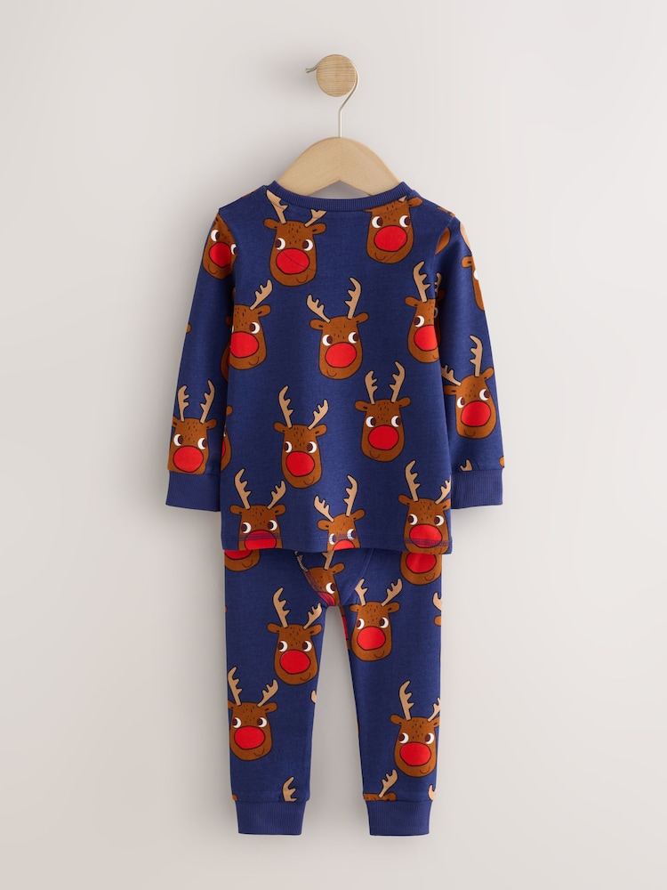 Navy All Over Rudolph Christmas Pyjamas (9mths-12yrs) - Image 2 of 4 Navy All Over Rudolph Christmas Pyjamas (9mths-12yrs) - Image 2 of 4