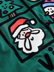 Green/White Stripe Bottoms Christmas Pyjamas (9mths-12yrs) - Image 3 of 4