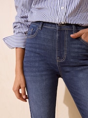 Friends Like These Dark Wash Full Length Stovepipe Straight Leg Denim Jeans - Image 4 of 6