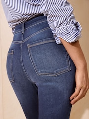 Friends Like These Dark Wash Full Length Stovepipe Straight Leg Denim Jeans - Image 6 of 6