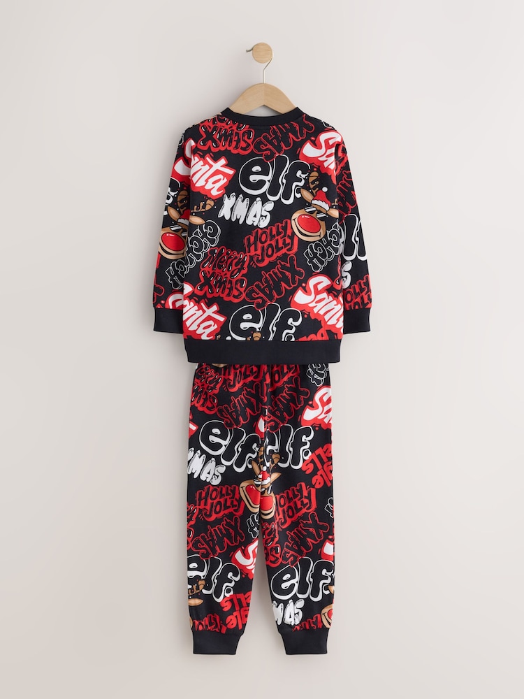 Black/Red Xmas Slogan - Christmas Pyjamas Set (3-16yrs) - Imagem 2 de 3 Black/Red Xmas Slogan - Christmas Pyjamas Set (3-16yrs) - Imagem 2 de 3