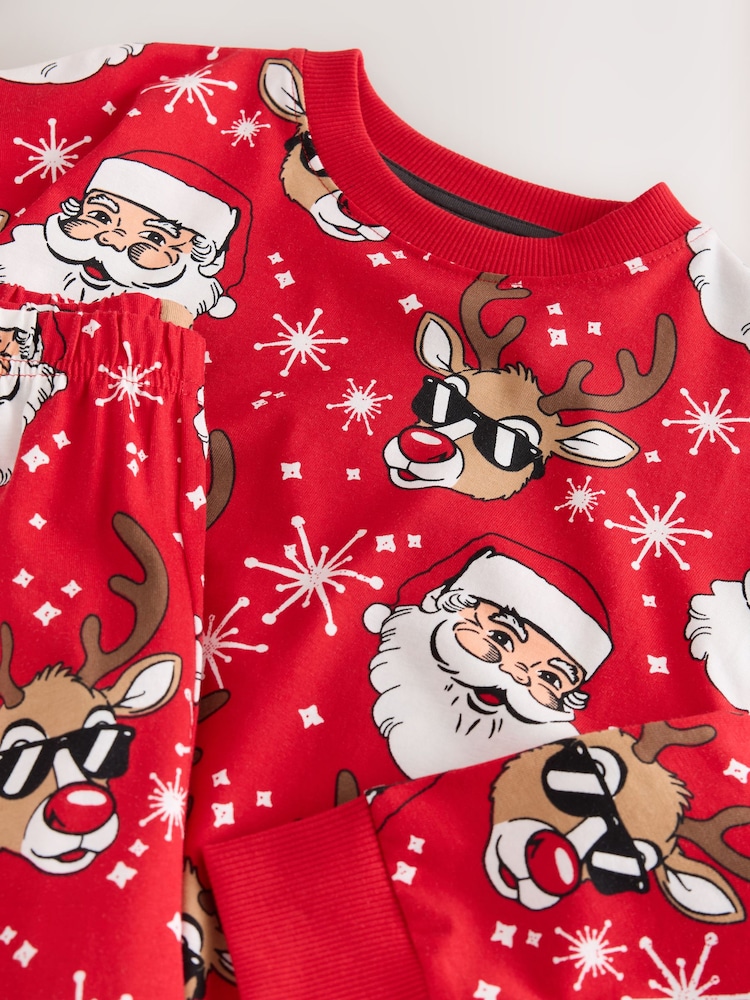 Red/White All Over Print - Christmas Pyjamas Set (3-16yrs) - Imagem 4 de 4 Red/White All Over Print - Christmas Pyjamas Set (3-16yrs) - Imagem 4 de 4